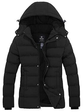 Womens Waterproof Winter Jacket Hooded Puffer Coat Warm Windproof Parka